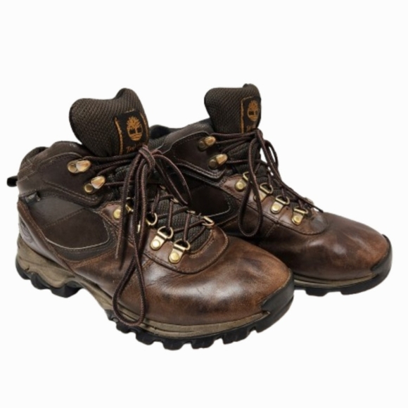 Men's Brown Leather Waterproof Lace-up Field Hiking Boot (7W) - Picture 2 of 14